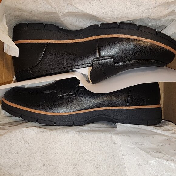 Dr. Scholls Nice Day Lug Sole Loafers BlackBlack Faux Leather 8M - b032 - Picture 7 of 9